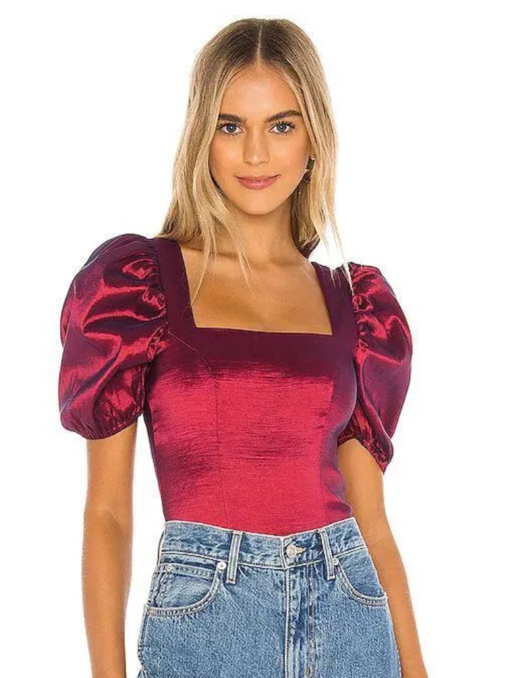 MAJORELLE Cruz Bodysuit in Wine | Long Sleeve | Revolve